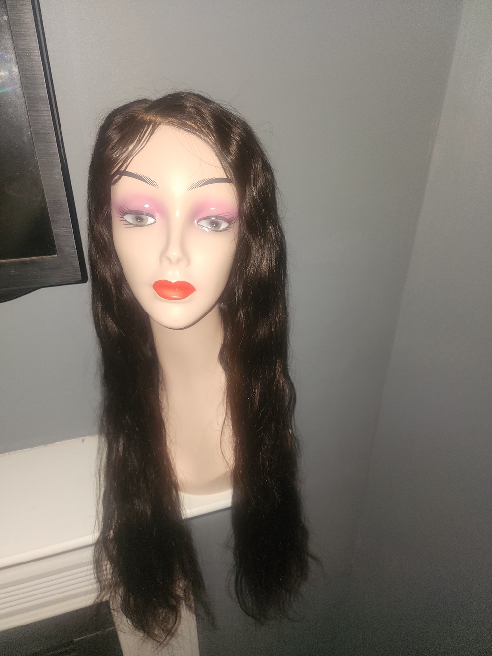 Long Natural Wave Women's Wig - Dark Brown